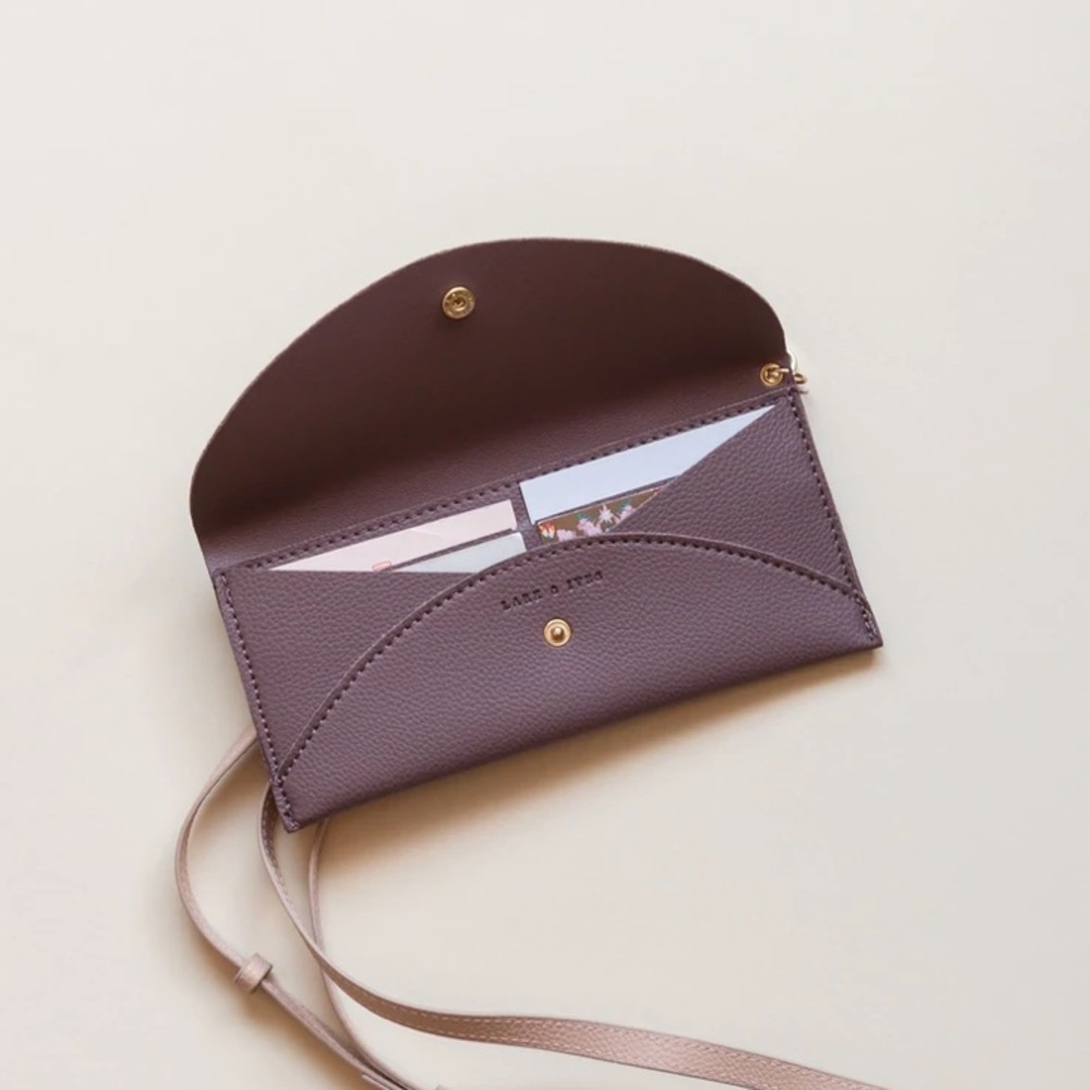 Lark & Ives crossbody envelope bag - mulberry - vegan leather